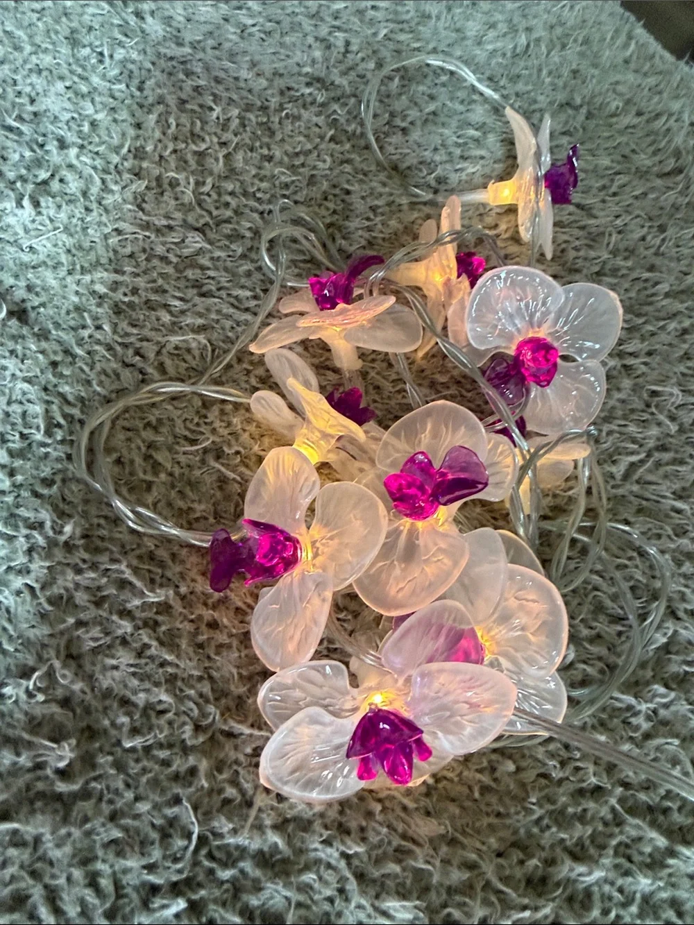 Ashland Purple & Clear Orchid LED String Lights